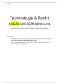 Super volledig samenvatting technologie en recht eerste zit 14&sol;20
