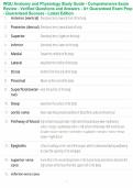 WGU Anatomy and Physiology Study Guide - Comprehensive Exam Review - Verified Questions and Answers - A&plus; Guaranteed Exam Prep - Guaranteed Success - Latest Edition