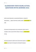 ILLINOIS BOF STATE EXAM&vert; ACTUAL&NewLine;QUESTIONS WITH ANSWERS 2026