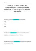 NUSCTX 10 MIDTERM 2 - UC&NewLine;BERKELEY2026&vert;COMPLETE EXAM&NewLine;SET WITH VERIFIED QUESTIONS AND&NewLine;ANSWERS&NewLine;