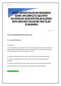 Hurst Review NCLEX-RN Readiness Exam 1&colon; Complete 310&plus; Q&A with Rationales 2026-2027&NewLine;&NewLine;