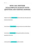 NFDN 1001 MIDTERM&NewLine;2026&vert;COMPLETE EXAM SET WITH&NewLine;QUESTIONS AND VERIFIED ANSWERS