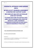 NICU Nursing&colon; High-Acuity Newborn Assessment & Respiratory Support - 260&plus; Q&A with Rationales 2026-2027&NewLine;&NewLine;