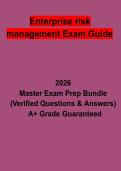 Enterprise Risk Management Exam Guide Questions & Verified Answers PDF &vert; Complete ERM Certification Study Guide 2026