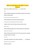 MDA Test Questions with 100&percnt; Correct&NewLine;Answers