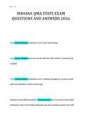 INDIANA QMA STATE EXAM&NewLine;QUESTIONS AND ANSWERS 2026&NewLine;