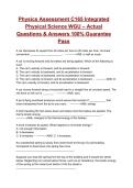Physics Assessment C165 Integrated Physical Science WGU &ndash; &lpar;2026&rpar; Actual Questions & Answers 100&percnt; Guarantee Pass
