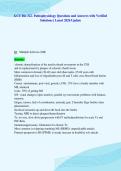 GCU Bio 322- Pathophysiology Questions and Answers with Verified&NewLine;Solutions &vert; Latest 2026 Update