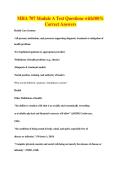 MHA 707 Module A Test Questions with100&percnt;&NewLine;Correct Answers