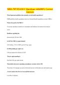 MHA 707 EXAM C Questions with100&percnt; Correct&NewLine;Answers