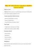 MHA 707 LSUS EXAM A Questions with100&percnt;&NewLine;Correct Answers