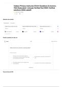 Indiana Primary Instructor EXAM Questions & Answers&comma; Well Elaborated &vert; Already Verified Test &vert;100&percnt; Verified solutions &vert;2026 Latest&excl;&excl;