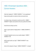 MDC 4 Final Exam Questions With Correct Answers