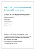 MDC 4 Exam 1 Review A and B combined Questions With Correct Answers