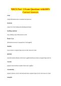 NBCE Part 2 Exam Questions with100&percnt;&NewLine;Correct Answers