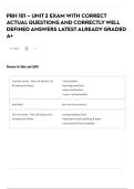 PBH 101 &ndash; UNIT 2 EXAM WITH CORRECT ACTUAL QUESTIONS AND CORRECTLY WELL DEFINED ANSWERS LATEST ALREADY GRADED A&plus;