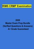 RIMS CRMP Examination Questions & Verified Answers PDF &vert; Complete Certified Risk Management Professional Study Guide 2026