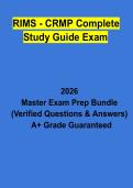 RIMS-CRMP Complete Study Guide Exam Questions & Verified Answers PDF &vert; Certified Risk Management Professional Exam Prep 2026