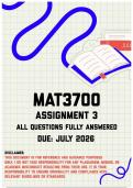 MAT3700 Assignment 3 Memo &vert; Due July 2026