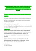 Rasmussen Mental Health Exam 2 Actual Exam 2026&sol;2027 &ndash; Comprehensive Psychiatric Nursing Assessment with Detailed Rationales &vert; 100&percnt; Verified &vert; Pass Guaranteed &ndash; A&plus; Graded
