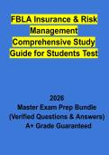 FBLA Insurance & Risk Management Comprehensive Study Guide Questions & Answers PDF &vert; Complete Competitive Event Prep 2026