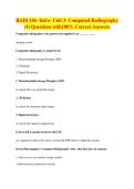 RADt 146- Intro- Unit 3- Computed Radiography&NewLine;&lpar;4&rpar; Questions with100&percnt; Correct Answers