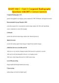 RADT 146 C - Unit 3&colon; Computed Radiography&NewLine;Questions with100&percnt; Correct Answers