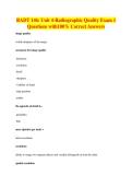 RADT 146&colon; Unit 4-Radiographic Quality Exam 1&NewLine;Questions with100&percnt; Correct Answers