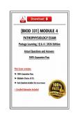 BIOD 331 Module 4 &vert; Pathophysiology &vert; Portage Learning &vert; Q & A&vert; 2026 Edition 