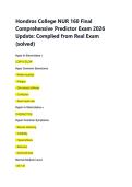 Hondros College NUR 160 Final &NewLine;Comprehensive Predictor Exam 2026 &NewLine;Update&colon; Complied from Real Exam &NewLine;&lpar;solved&rpar;
