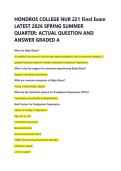 HONDROS COLLEGE NUR 221 Final Exam &NewLine;LATEST 2026 SPRING SUMMER &NewLine;QUARTER&colon; ACTUAL QUESTION AND &NewLine;ANSWER GRADED A