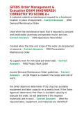 GFEBS Order Management & Execution EXAM &lpar;ANSWERED&rpar; CORRECTLY TO SCORE A&plus;