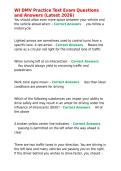 WI DMV Practice Test Exam Questions and Answers &lpar;Latest 2026&rpar;