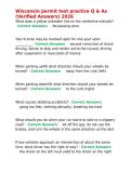 Wisconsin permit test practice Q & As &lpar;Verified Answers&rpar; 2026