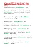 Wisconsin DMV Written Driver-s Test Exam