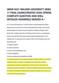 NRNP 6541 WALDEN UNIVERSITY WEEK &NewLine;11 FINAL EXAM&lpar;UPDATED 2026&rpar; SPRING &NewLine;COMPLETE QUESTION AND WELL &NewLine;DETAILED ANSWERS&vert;&vert; GRADED A&plus; 