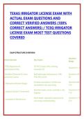 TCEQ CLASS D WATER OPERATOR LICENSE EXAM 2026 WITH 150 REAL EXAM QUESTIONS AND CORRECT ANSWERS