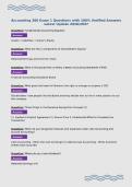 Accounting 200 Exam 1 Questions with 100&percnt; Verified Answers Latest Update 2026&sol;2027