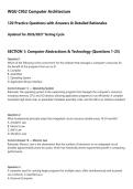 WGU C952 Computer Architecture&NewLine;120 Practice Questions with Answers & Detailed Rationales&NewLine;Updated for 2026&sol;2027 Testing Cycle