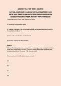 ADMINISTRATION SGT'S COURSE&NewLine;ACTUAL 2025&sol;2026 EXAMINATION GAURANTEED PASS&NewLine;WITH 100&plus; TEST BANK QUESTIONS 2026 CARRICULUM&NewLine;BASSED VERRIFIED TEST INSTANT PDF DOWNLOAD