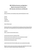 WGU C949 Data Structures and Algorithms I&NewLine;Objective Assessment Practice Exam&NewLine;100&plus; Questions with Answers and Rationale