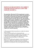 NR-599 EXAM 200 QUESTIONS AND CORRECT &NewLine;ANSWERS WITH RATIONALE LATEST 2026 &NewLine;ALREADY GRADED A&plus; 