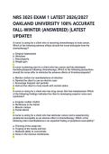 NRS 3025 EXAM 1 LATEST 2026&sol;2027 &NewLine;OAKLAND UNIVERSITY 100&percnt; ACCURATE &NewLine;FALL-WINTER &lpar;ANSWERED&rpar; &vert;LATEST &NewLine;UPDATE&excl;&excl;