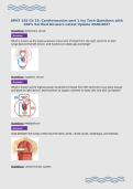 APHY 102 Ch 15&colon; Cardiovascular part 1 Ivy Tech Questions with&NewLine;100&percnt; Verified Answers Latest Update 2026&sol;2027