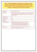 WGU C784 APPLIED HEALTHCARE STATISTICS FINAL&NewLine;EXAM LATEST UPDATE &lpar;GRADED&rpar; QUESTIONS AND&NewLine;DETAILED ANSWERS - 200 Questions and Answers Already&NewLine;Graded A&plus; Premium Exam Tested And Verified&NewLine;