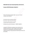 NUR 205 Final Exam Actual Questions And Correct &NewLine;Answers With Rationales Graded A&plus;