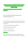 PMHNP Boards Test Bank Actual Exam 2026&sol;2027 &ndash; Comprehensive Psychiatric Nurse Practitioner Exam with Detailed Rationales &vert; 100&percnt; Verified &vert; Pass Guaranteed &ndash; A&plus; Graded