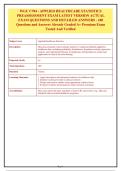 WGU C784 - APPLIED HEALTHCARE STATISTICS&NewLine;PREASSESSMENT EXAM LATEST VERSION ACTUAL&NewLine;EXAM QUESTIONS AND DETAILED ANSWERS - 180&NewLine;Questions and Answers Already Graded A&plus; Premium Exam&NewLine;Tested And Verified&NewLine;