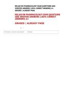 RELIAS RN PHARMACOLOGY EXAM QUESTIONS AND VERIFIED ANSWERS &lpar;100&percnt; CORRECT ANSWERS&rpar; A&plus;&NewLine;GRADED &vert; ALREADY PASS &NewLine;