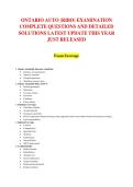 ONTARIO AUTO &lpar;RIBO&rpar; EXAMINATION &NewLine;COMPLETE QUESTIONS AND DETAILED &NewLine;SOLUTIONS LATEST UPDATE THIS YEAR &NewLine;JUST RELEASED